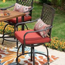 Square Table And Swivel Bistro Chairs