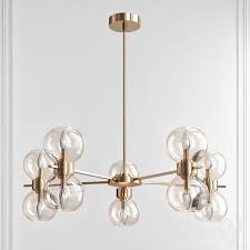 Pearson Gold Leafed Iron Chandelier By