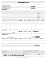 Business Trip Expenses Template Template Business