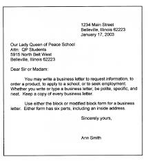 Semi Block Format Letter Or Sample With Style Business Example Plus