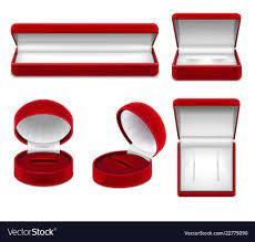 realistic red jewelry bo set royalty