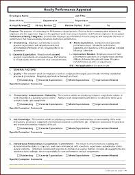 Company Annual Review Template Employees Performance