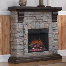 Denali Stone Electric Fireplace Mantel