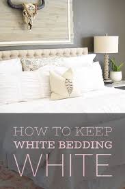 how to keep white bedding white