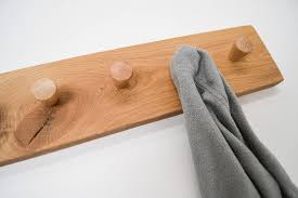 Solid Oak Coat Rack Or Towel Hanger By