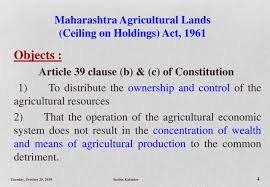 ppt land reform acts in maharashtra