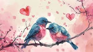love bird valentines s background