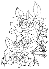 miniature rose drawing for coloring