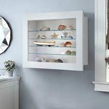 Multi Tier Wall Display Cabinet Storage