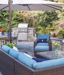Outdoor Patio Fireplace Kitchen