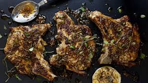 grilled pork chops with maple mustard