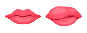 lips side view vector art icons and