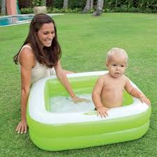 Pink Green Pvc Intex 57100 Square Bath