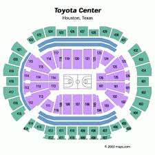 Complete Toyota Center Seating Chart Rockets Game Toyota