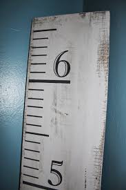 6ft Grey Wash Growth Chart Ruler Height Chart Measuring