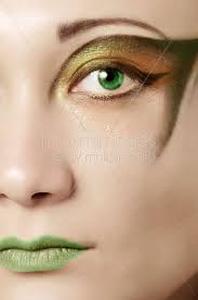 woman face with creative makeup