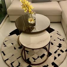 Round Marble Coffee Table Set Of 2