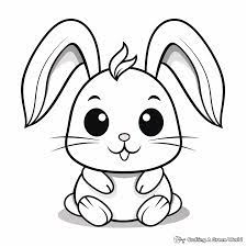 kawaii bunny coloring pages free