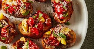 This easy bruschetta recipe from food network's ree drummond makes a great appetizer or tasty first course for a larger meal. 10 Best Grape Tomato Appetizer Recipes Yummly