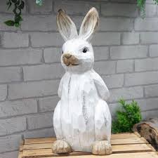 White Rabbit Garden Ornament Resin