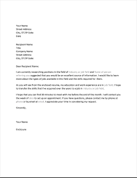 Letter Requesting Informational Interview