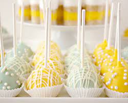 Lemon Themed Cake Pops gambar png