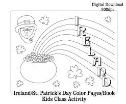 The history of the st. Printable Ireland St Patrick S Day Coloring Pages Make A Etsy