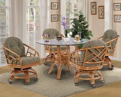 rattan swivel caster chairs and table 5