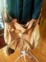 mimco leather crossbody drawstring bag