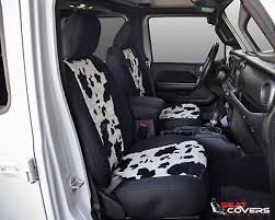 Custom Neo Cow Front Seat Covers For