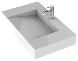 badeloft stone resin wall mounted sink