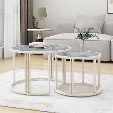 Round Nesting Coffee Tables Set Of 2