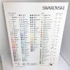 Swarovski 5328 Bicone Crystal Beads Original Color Chart 2015 Version
