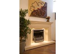 Bianca Marble Fireplace With Lights