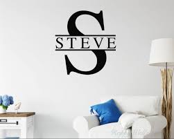 Personalized Name With Monogram Wall Decal