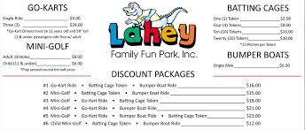 pricing lahey family fun park