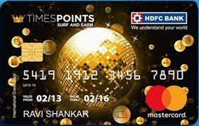 hdfc times points debit card finv