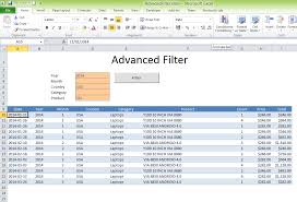 Advanced Filter Excel Template Excel Vba Templates