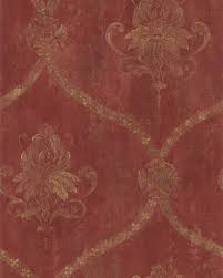 norwall regal damask wallpaper red gold