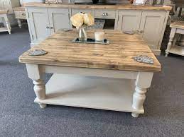 Square Farmhouse Coffee Table With