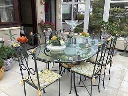 Italian Glass Dining Table With