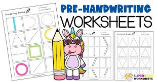 pre writing worksheets superstar