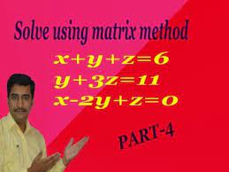 solve by matrix method x y z 6 y 3z 11