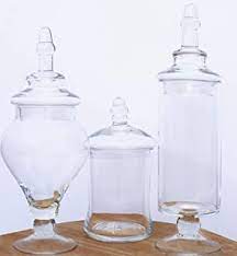 The transparent jar makes it easy to find what you are looking for, regardless of where it is placed. Amazon Com Decorative Jars Glass Decorative Jars Decorative Accessories Home Kitchen