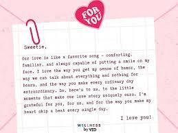 honest and trust love letter for him