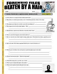 This exercise will provide students lots of vocabulary related to crime. Forensic Science Worksheet Answers