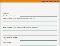 Employee Referral Form Sample Citehrblog