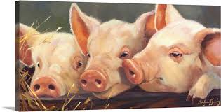 Pig Heaven Wall Art Canvas Prints