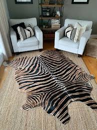 genuine zebra print cow hide rugs ebay