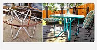 Spray Paint Patio Table From Rust